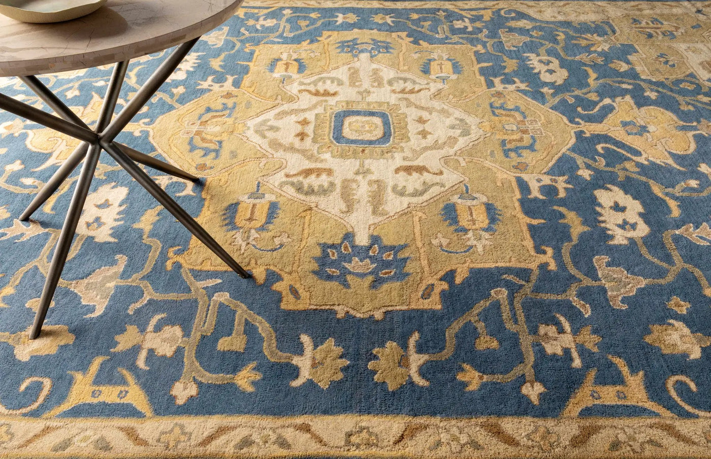 Broomfield 1145 Hand Tufted Blue Wool Rug by Boutique Rugs