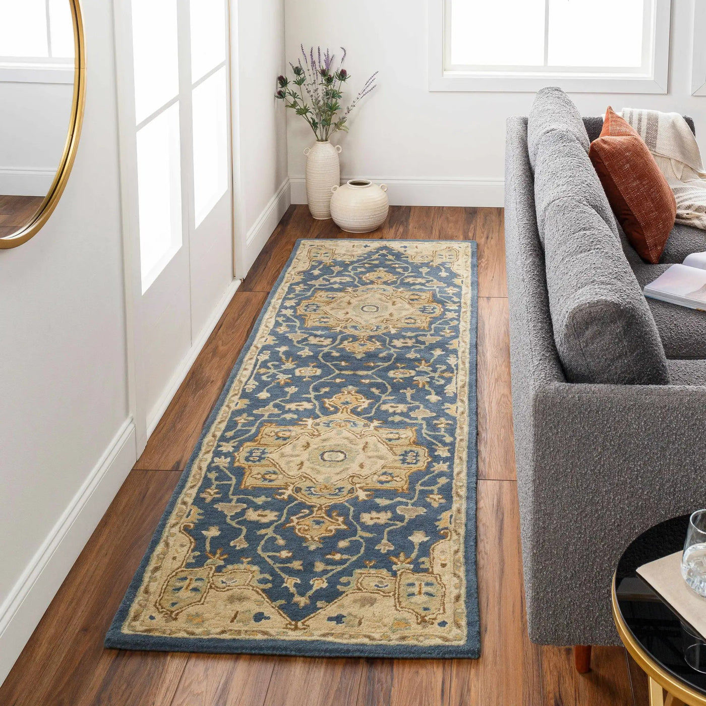 Broomfield 1145 Hand Tufted Blue Wool Rug by Boutique Rugs