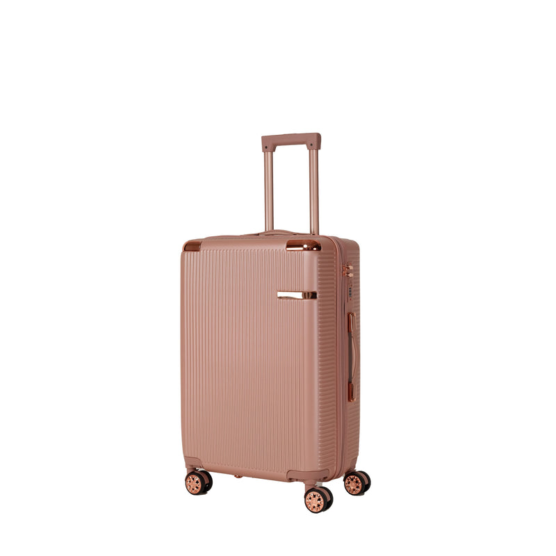 4-Piece Hard ABS Luggage Set with 360° Dual Rotating Wheels - Rose Gold, photo 3 of 8