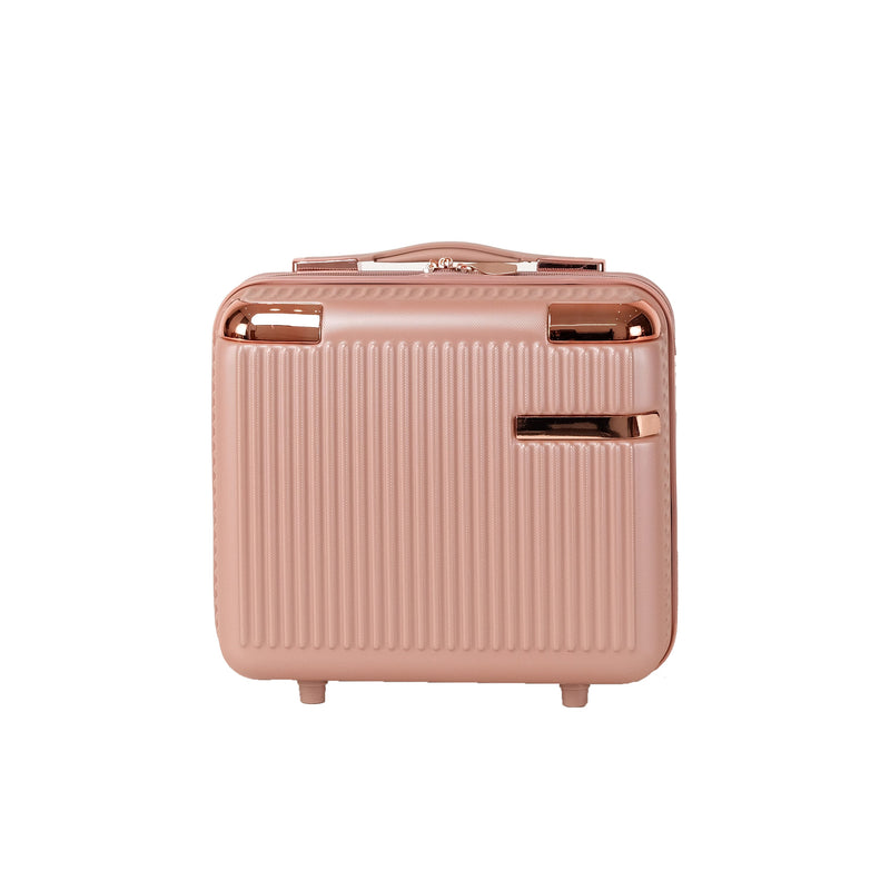 4-Piece Hard ABS Luggage Set with 360° Dual Rotating Wheels - Rose Gold, photo 4 of 8