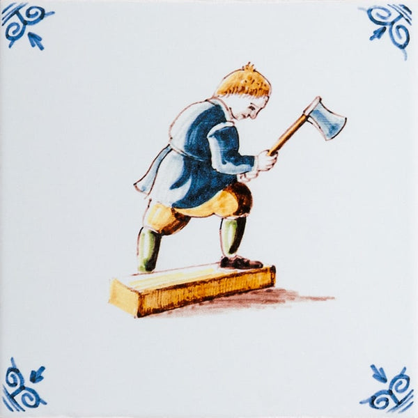 Lumber Glazed Delft Ceramic Tiles 6x6
