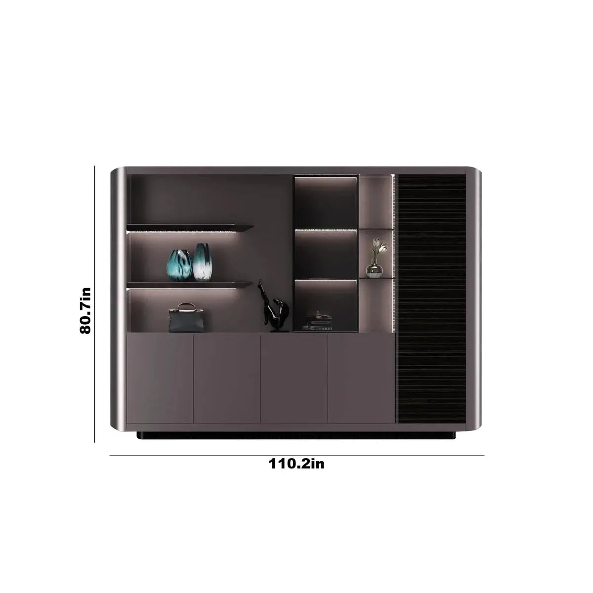 Linea · Office Shelves w/ Lighting & Storage by Arc Grove