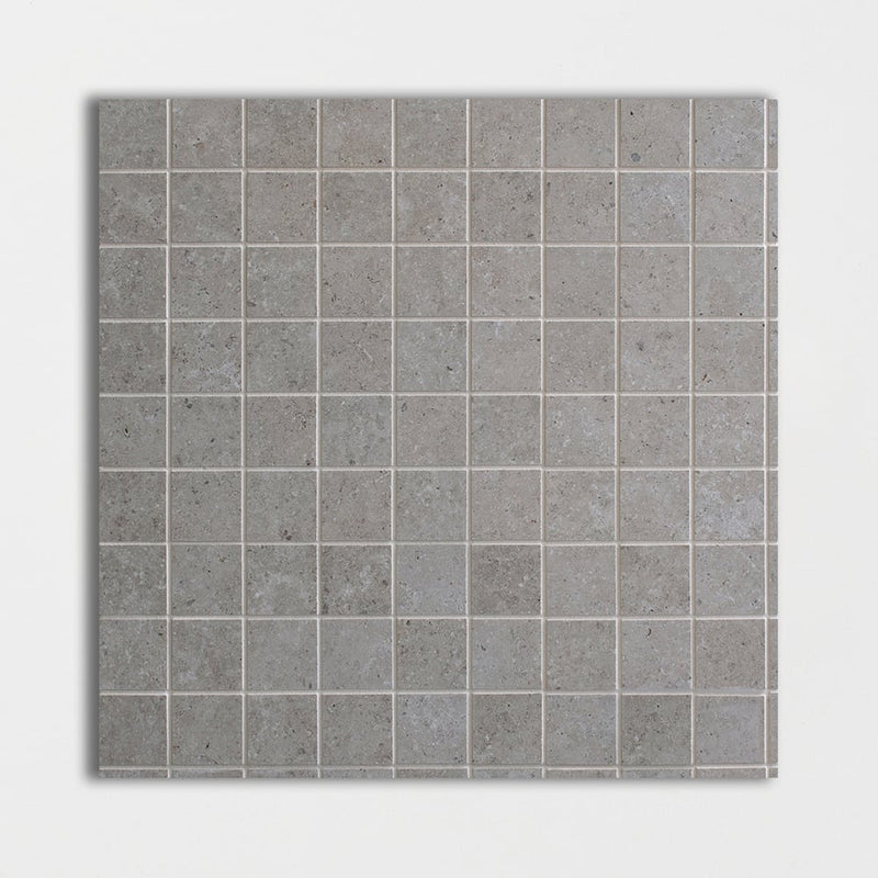 Luna Matte 2x2 Limestone Look Porcelain Mosaics 12x12 Porcelain Matte 12x12 Mosaics