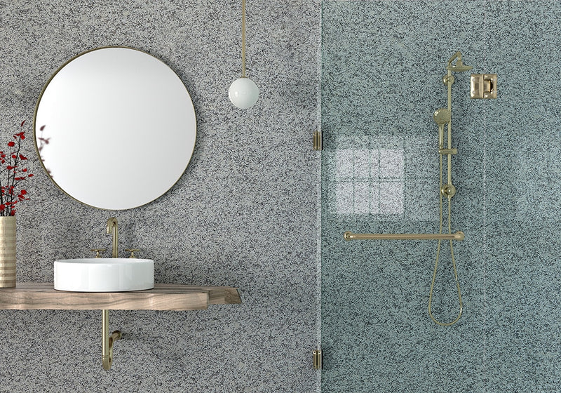 Luna Pearl Polished Granite Slab Random room scene 3