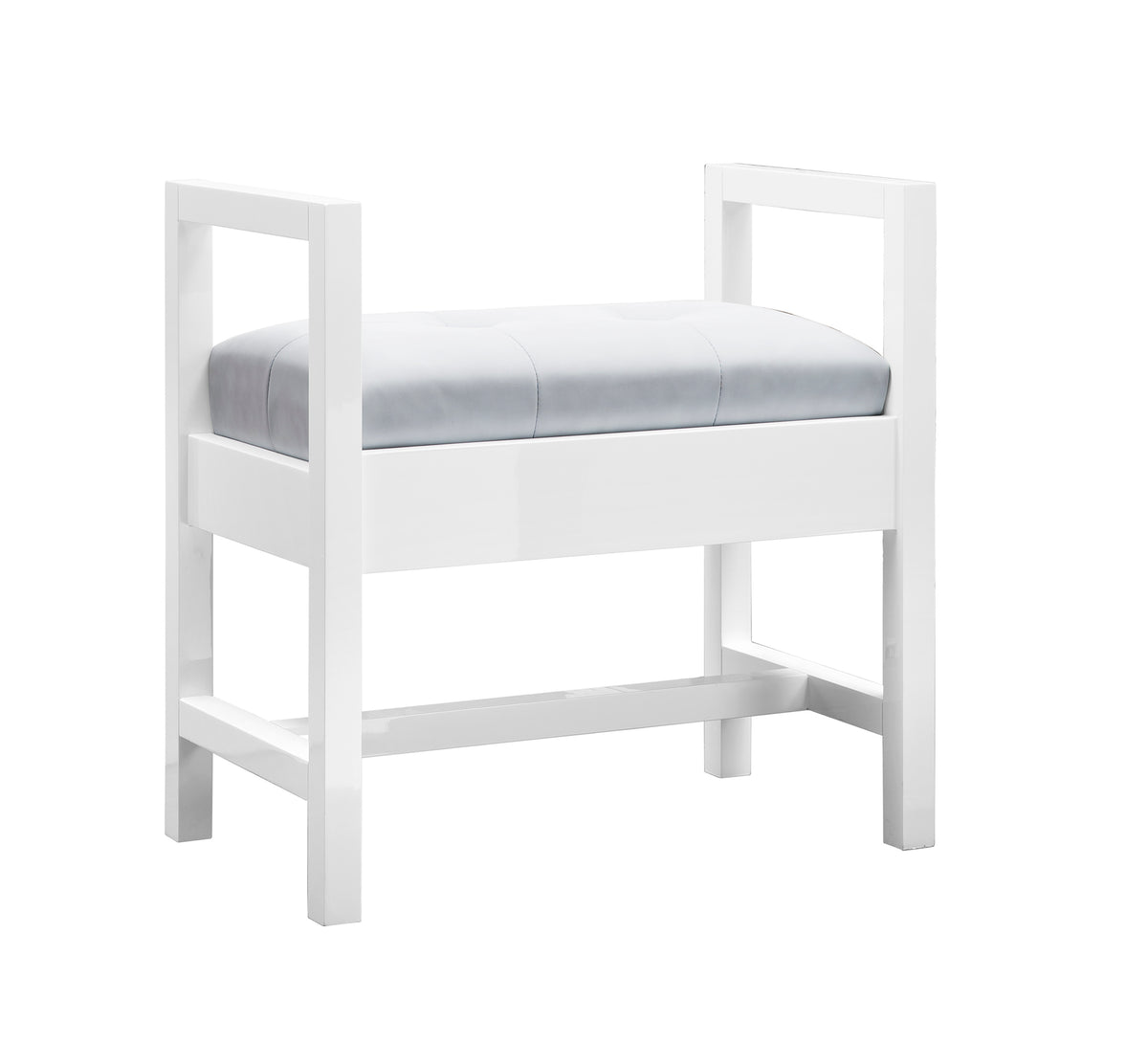 James Martin Addison 24.5" Bench, Glossy White, view 2