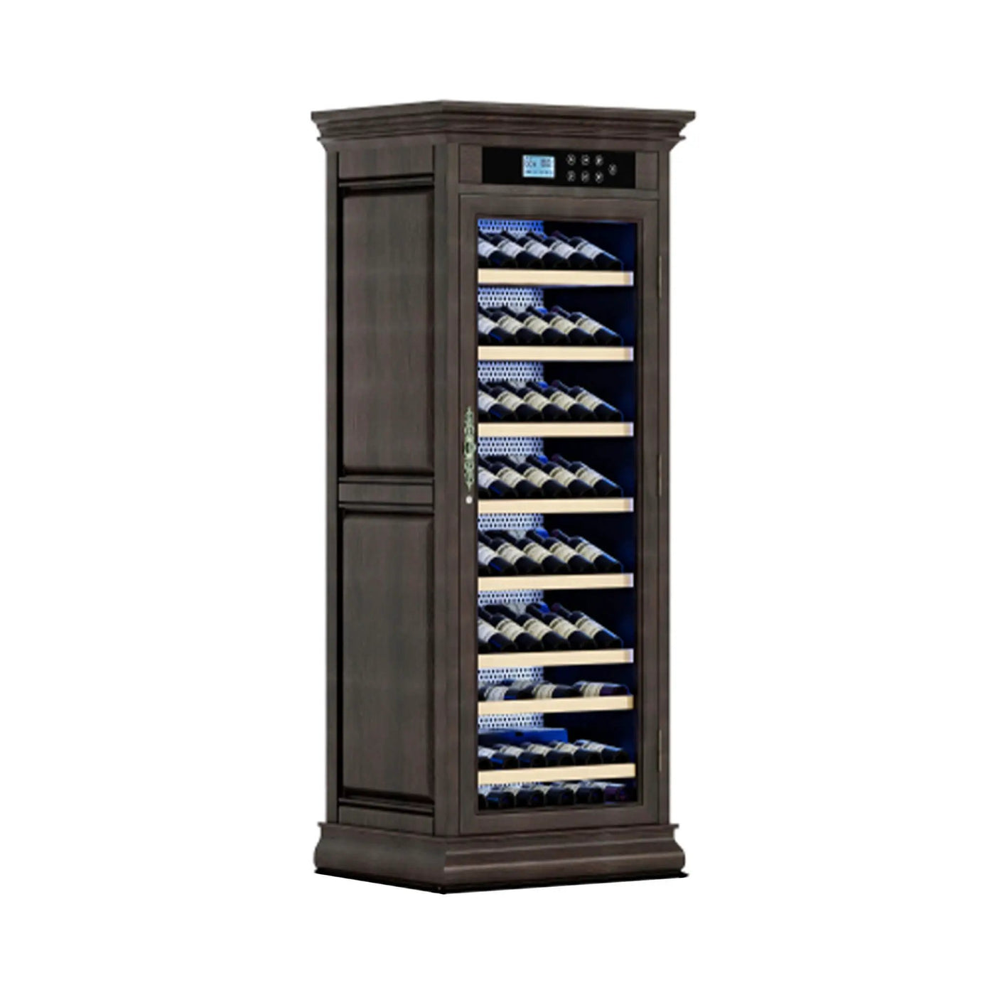 Nuvia 102-Bottle 10.6 Cu.Ft Wine Cooler Cabinet With LED Lighting And Temperature Control (SAK69027) by SAKSBY WHOLESALE
