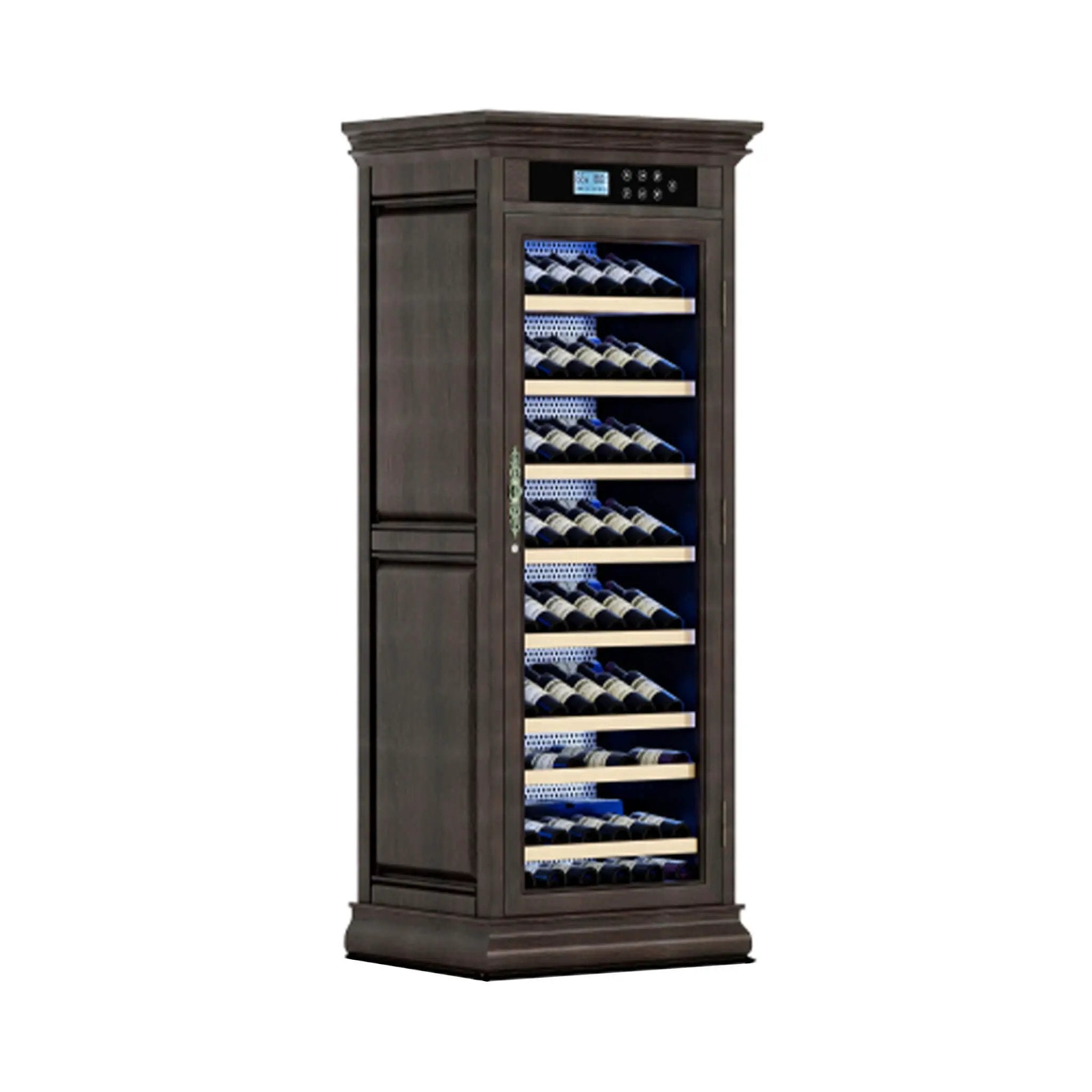 Nuvia 102-Bottle 10.6 Cu.Ft Wine Cooler Cabinet With LED Lighting And Temperature Control (SAK69027) by SAKSBY WHOLESALE