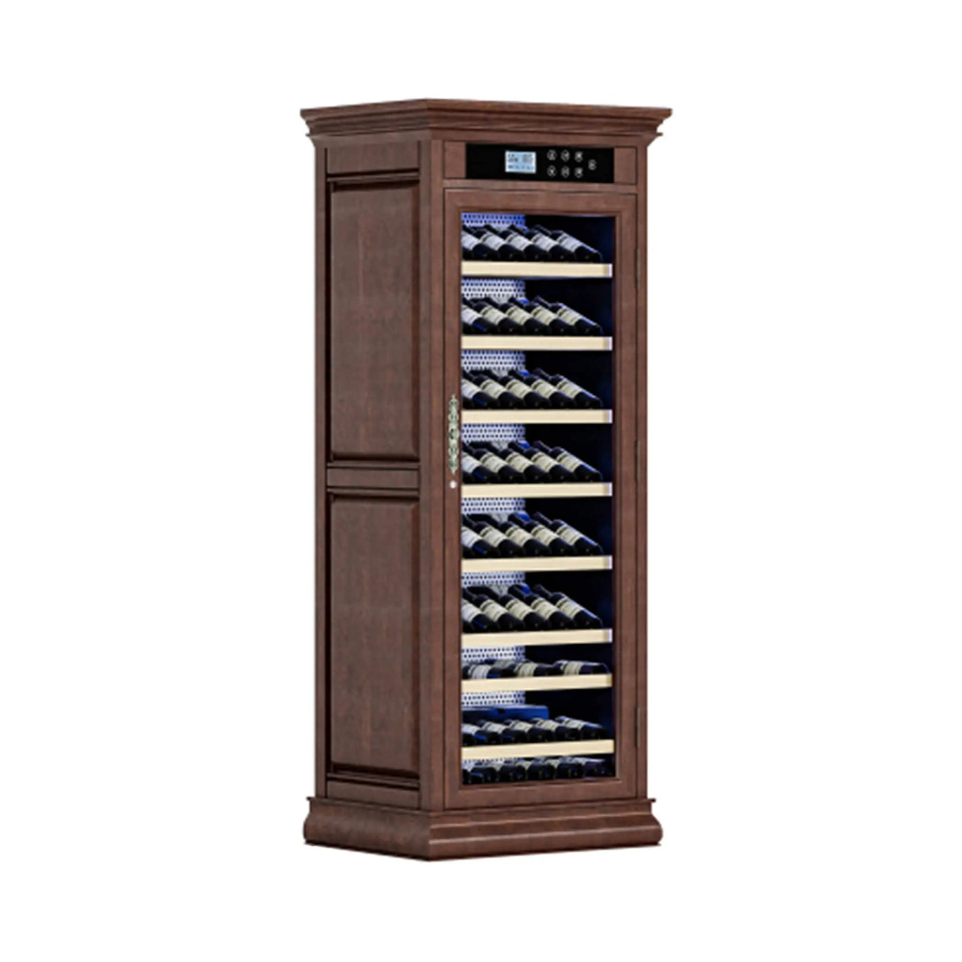 Nuvia 102-Bottle 10.6 Cu.Ft Wine Cooler Cabinet With LED Lighting And Temperature Control (SAK69027) by SAKSBY WHOLESALE