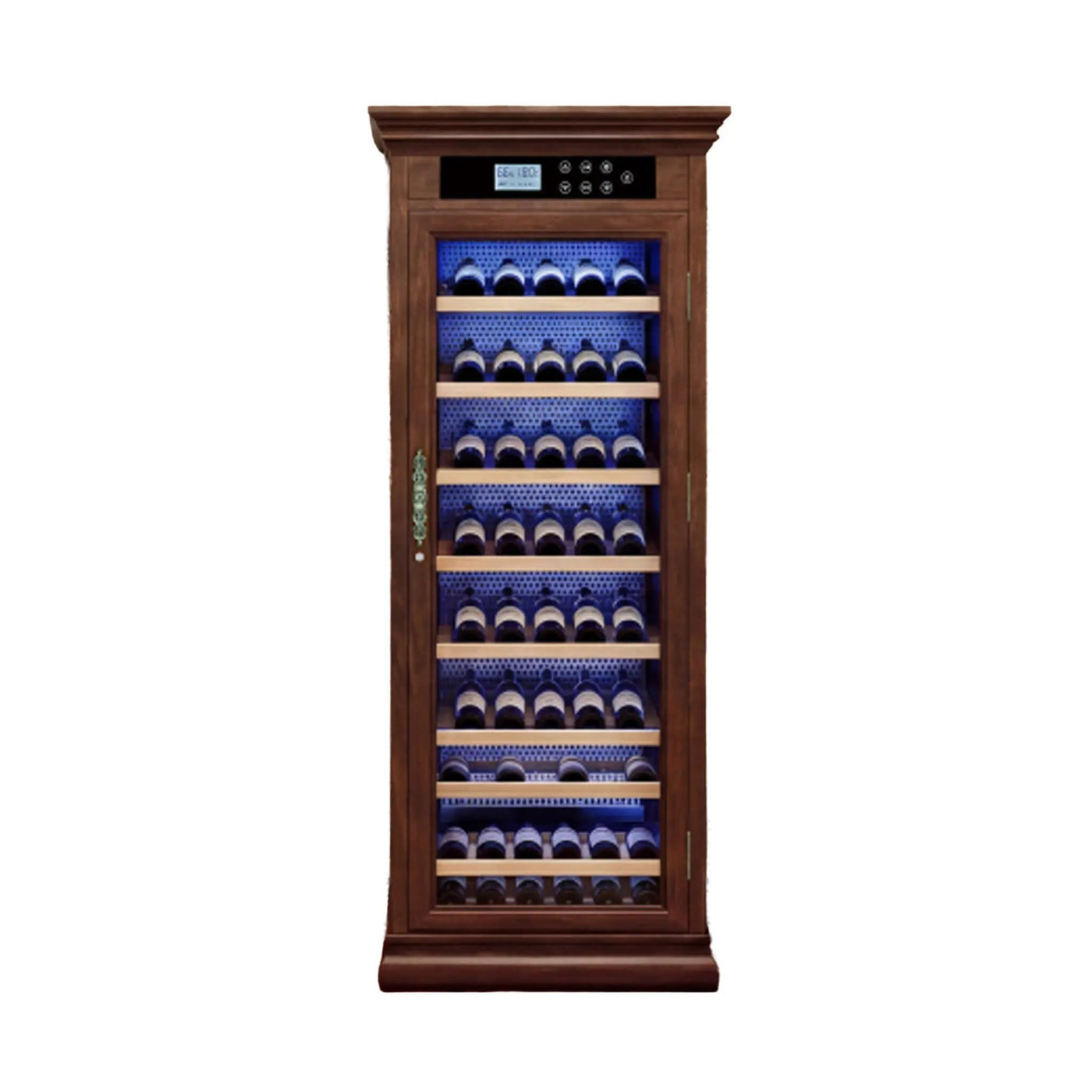 Nuvia 102-Bottle 10.6 Cu.Ft Wine Cooler Cabinet With LED Lighting And Temperature Control (SAK69027) by SAKSBY WHOLESALE