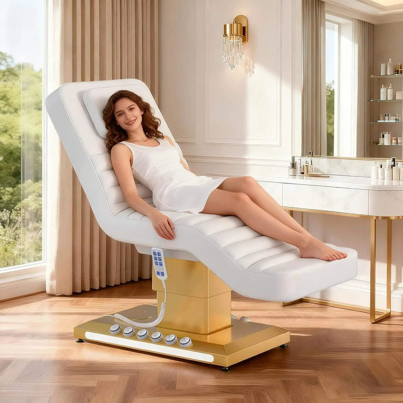 Luxury Height Adjustable 4-Motor Electric Massage Table With Lift And Foot Pedal (SAK63297) by SAKSBY WHOLESALE