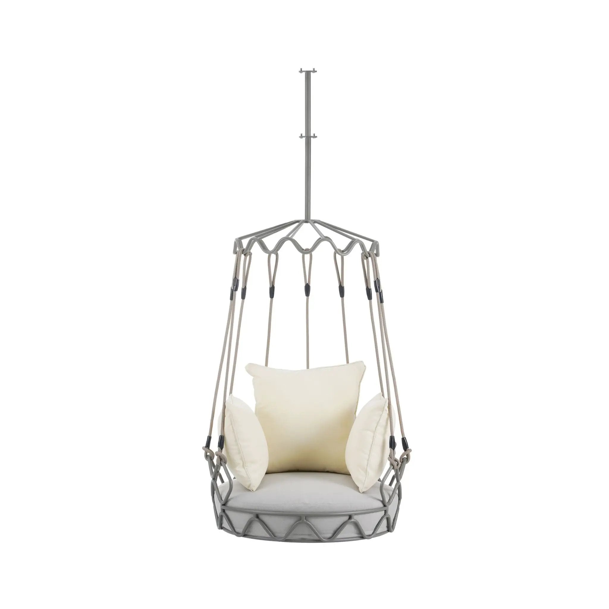 Alora Luxury Outdoor Hanging Basket Porch Swing Chair With UV Resistant Cushions (SAK95678) by SAKSBY WHOLESALE