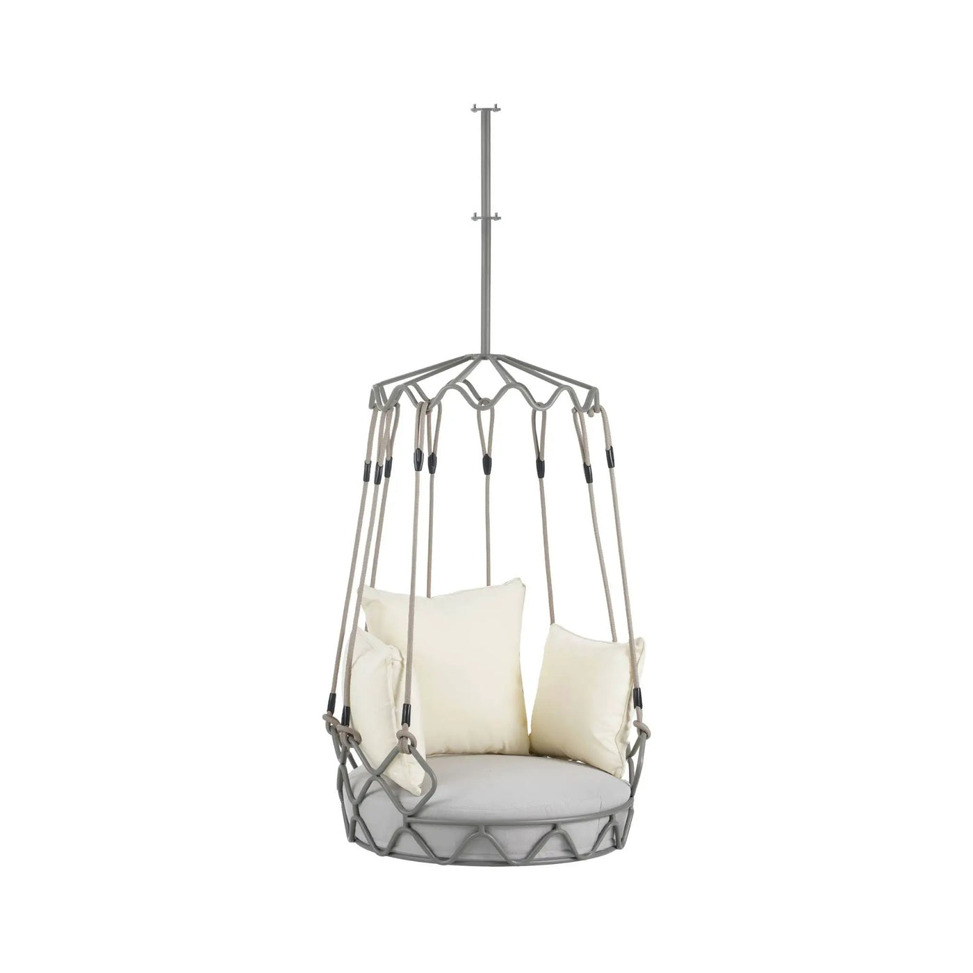 Luxury Outdoor Hanging Basket Porch Swing Chair With UV Resistant Cushions (SAK95678) by SAKSBY WHOLESALE