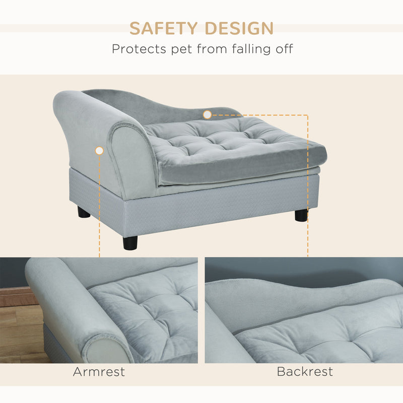 Luxury Small Dog Bed with Hidden Storage - PawHut, photo 6 of 8
