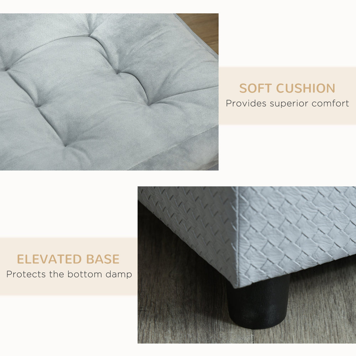 Luxury Small Dog Bed with Hidden Storage - PawHut, photo 7 of 8