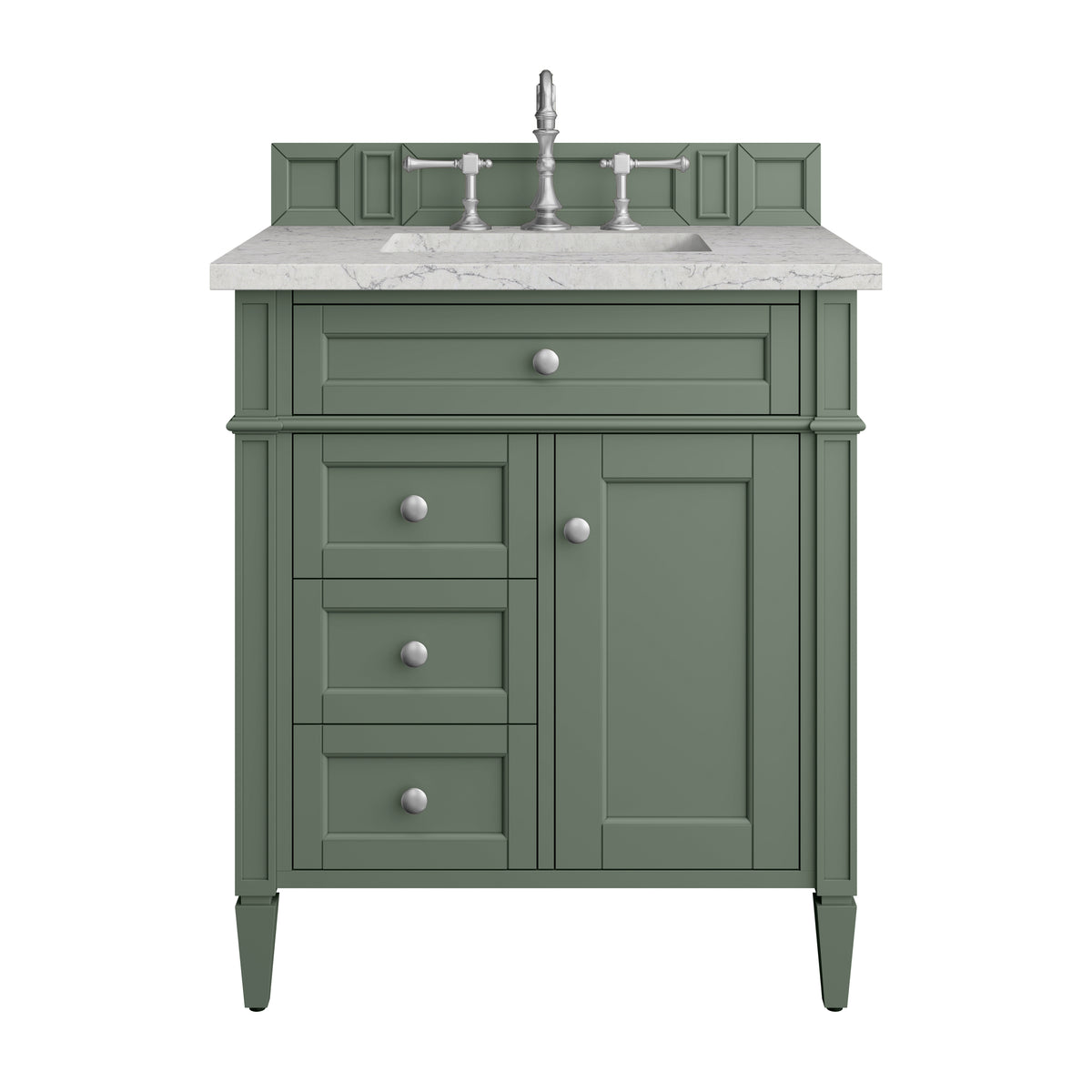 James Martin Brittany 30" Single Bathroom Vanity, Smokey Celadon, view 27