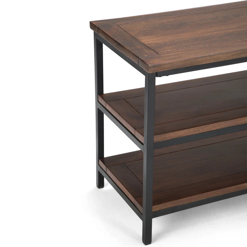 Skyler 60 Inch Wide Solid Mango Wood TV Stand in Dark by HouseOfZazla