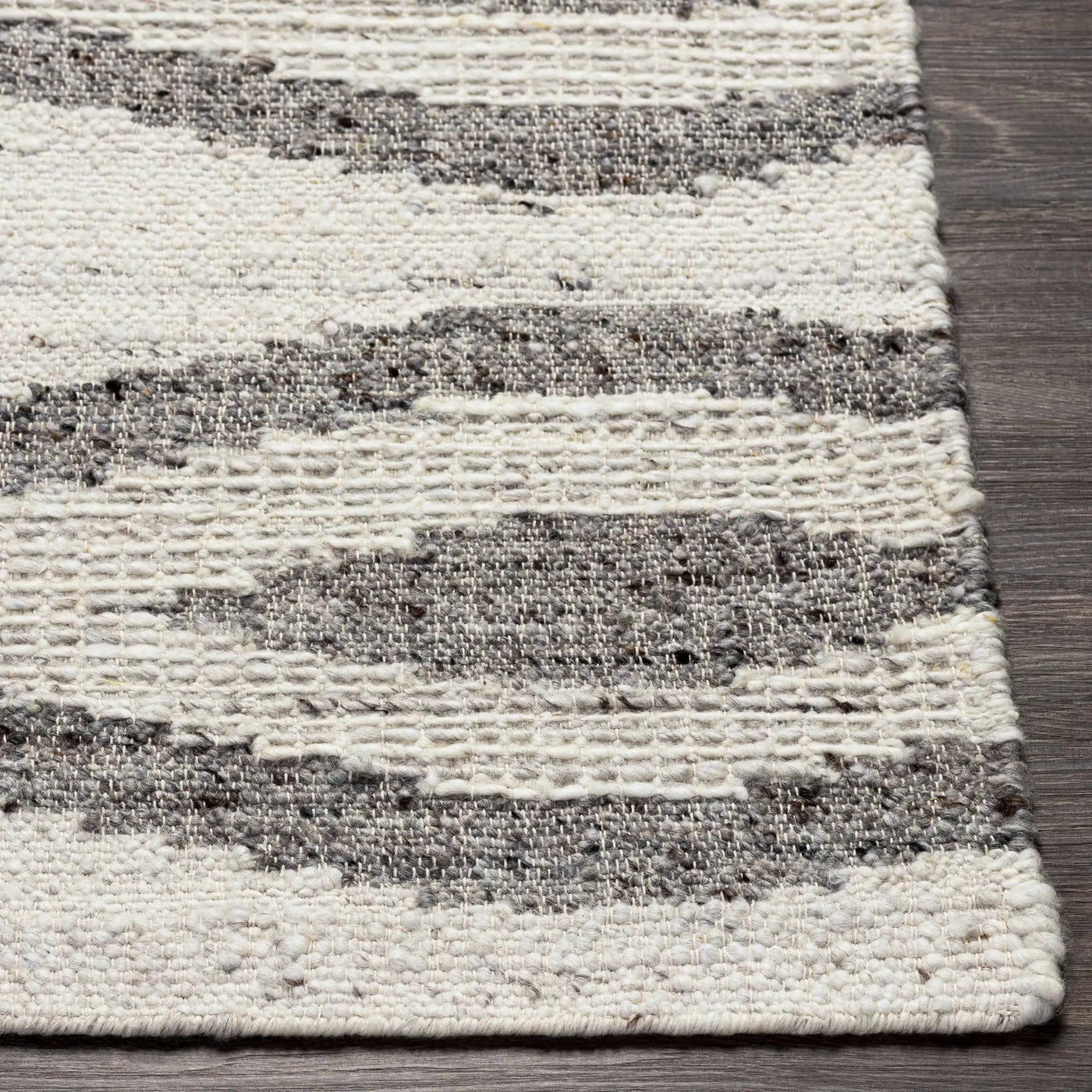 Lavalwaves Hand Woven Flatweave Wool Carpet - Clearance by Boutique Rugs