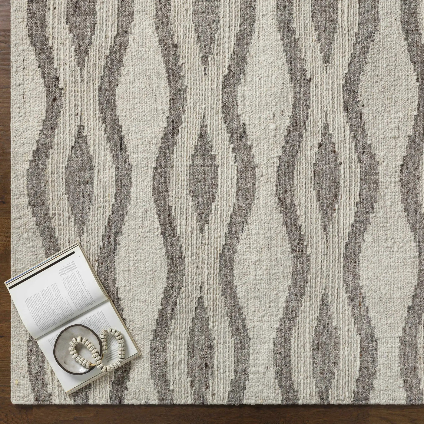 Lavalwaves Hand Woven Flatweave Wool Carpet - Clearance by Boutique Rugs