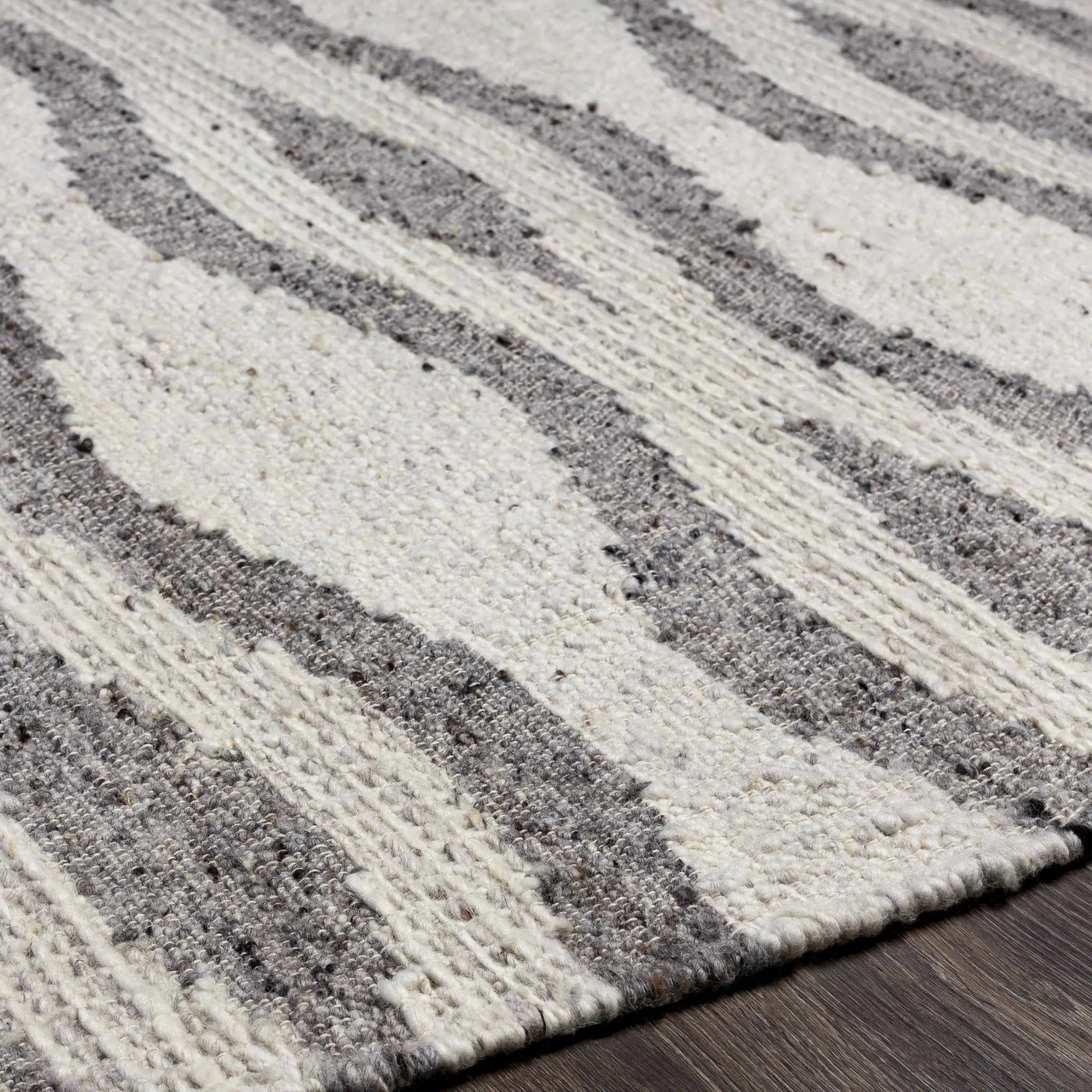 Lavalwaves Hand Woven Flatweave Wool Carpet - Clearance by Boutique Rugs
