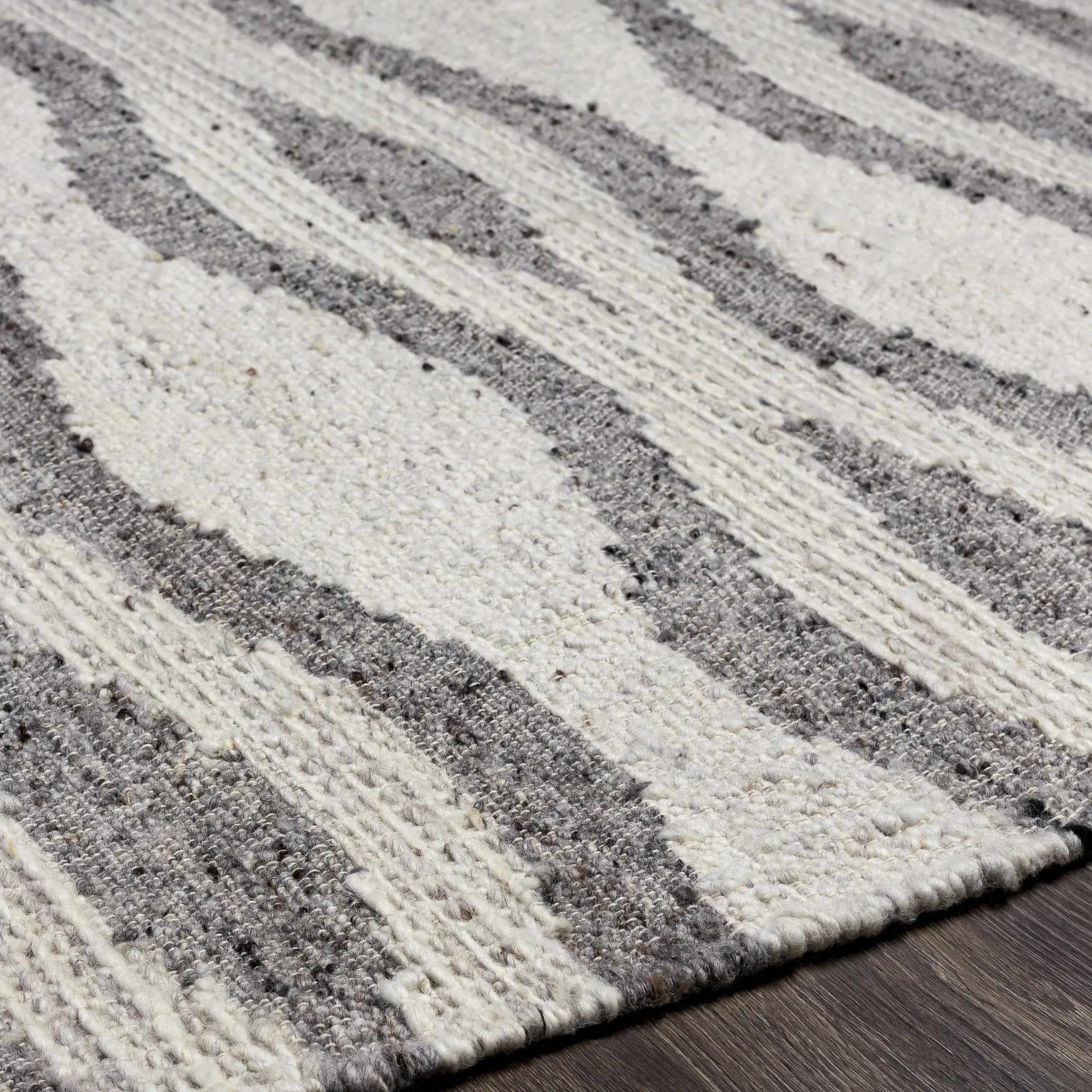 Lavalwaves Hand Woven Flatweave Wool Carpet - Clearance by Boutique Rugs