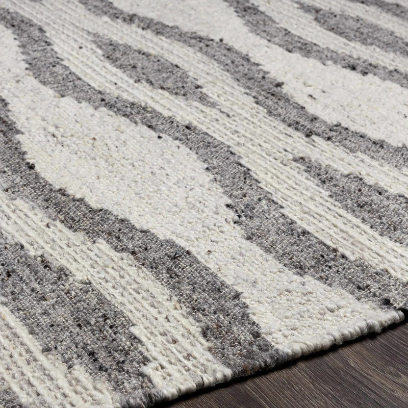 Lavalwaves Hand Woven Flatweave Wool Carpet - Clearance by Boutique Rugs