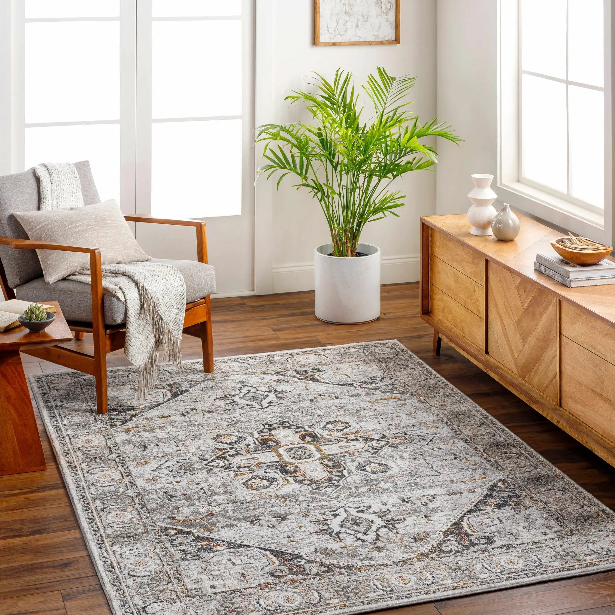 Liverpool Dark Gray Area Rug - Clearance by Boutique Rugs