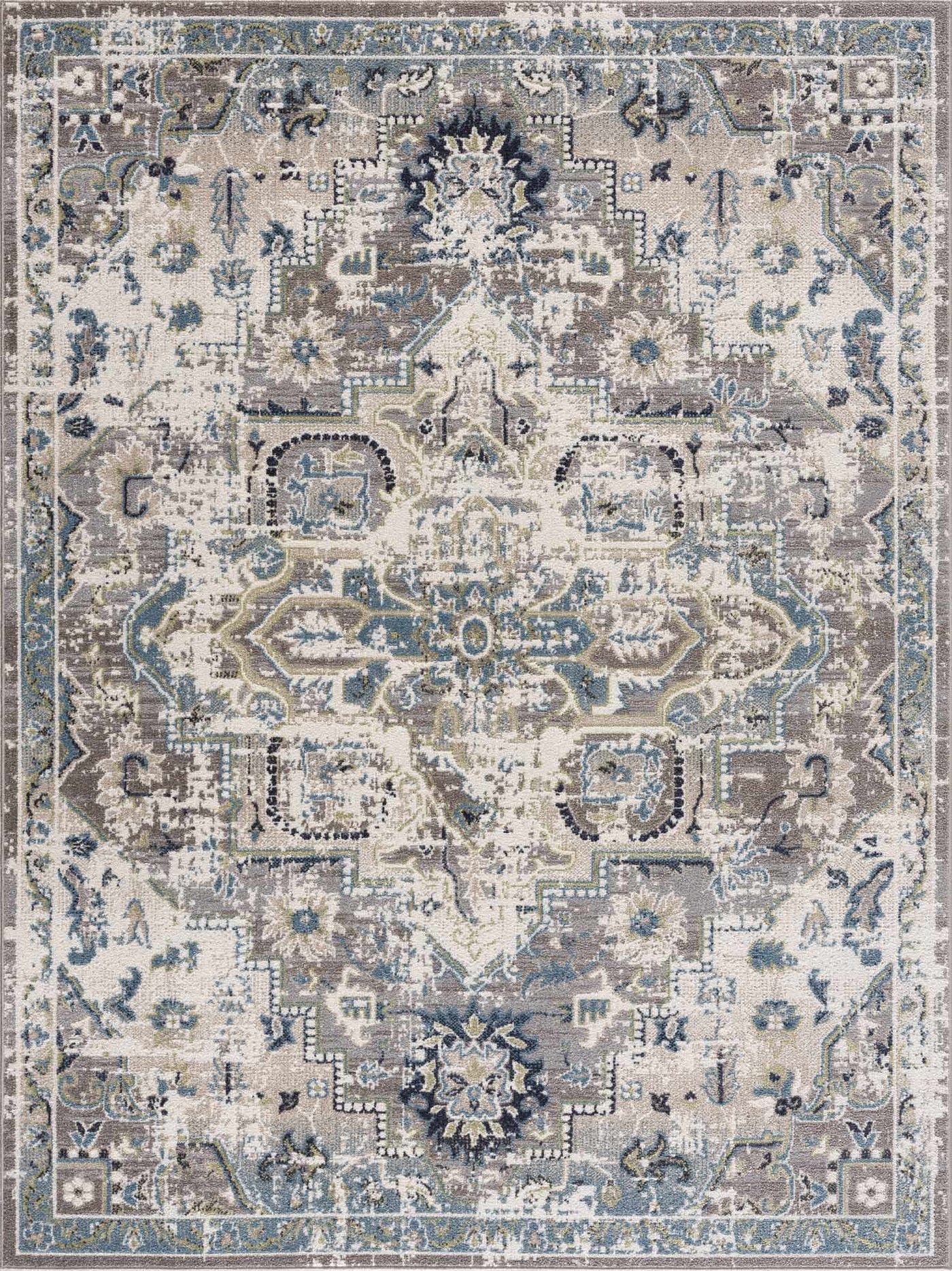 Cabacungan Gray & Blue Washable Area Rug by Boutique Rugs