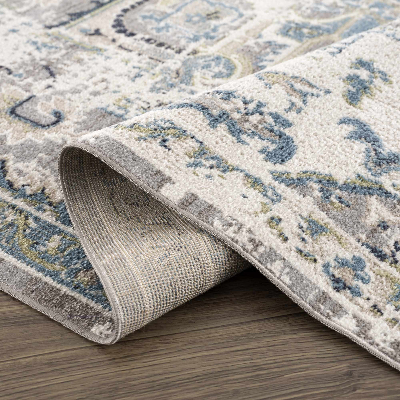 Cabacungan Gray & Blue Washable Area Rug by Boutique Rugs