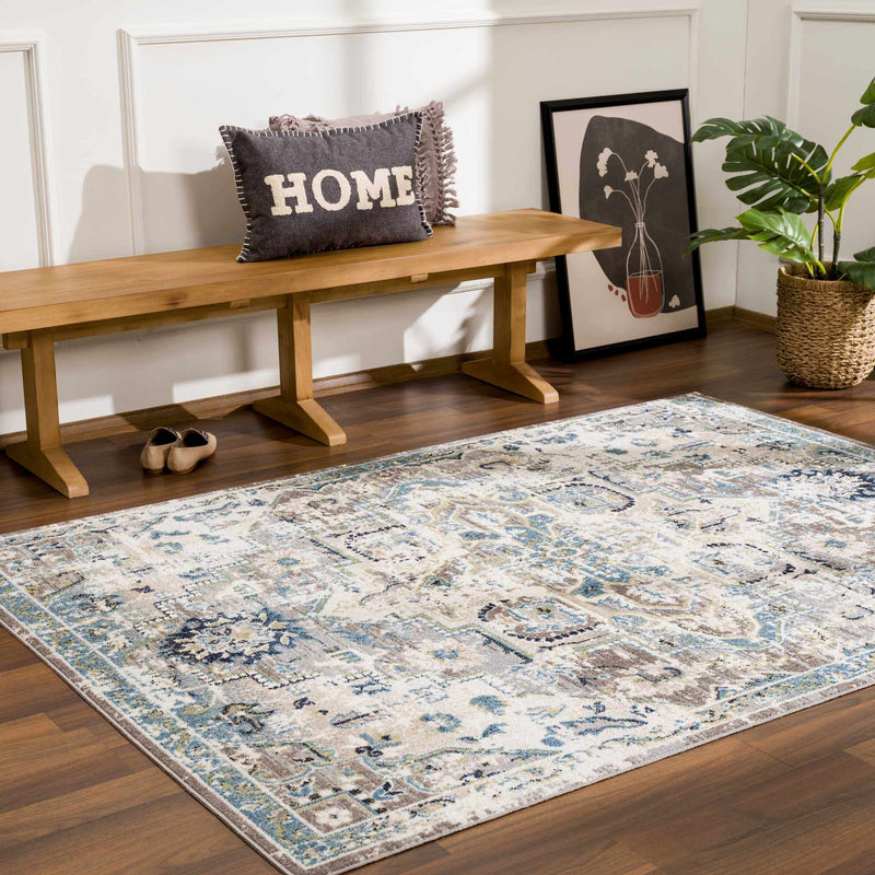 Cabacungan Gray & Blue Washable Area Rug by Boutique Rugs