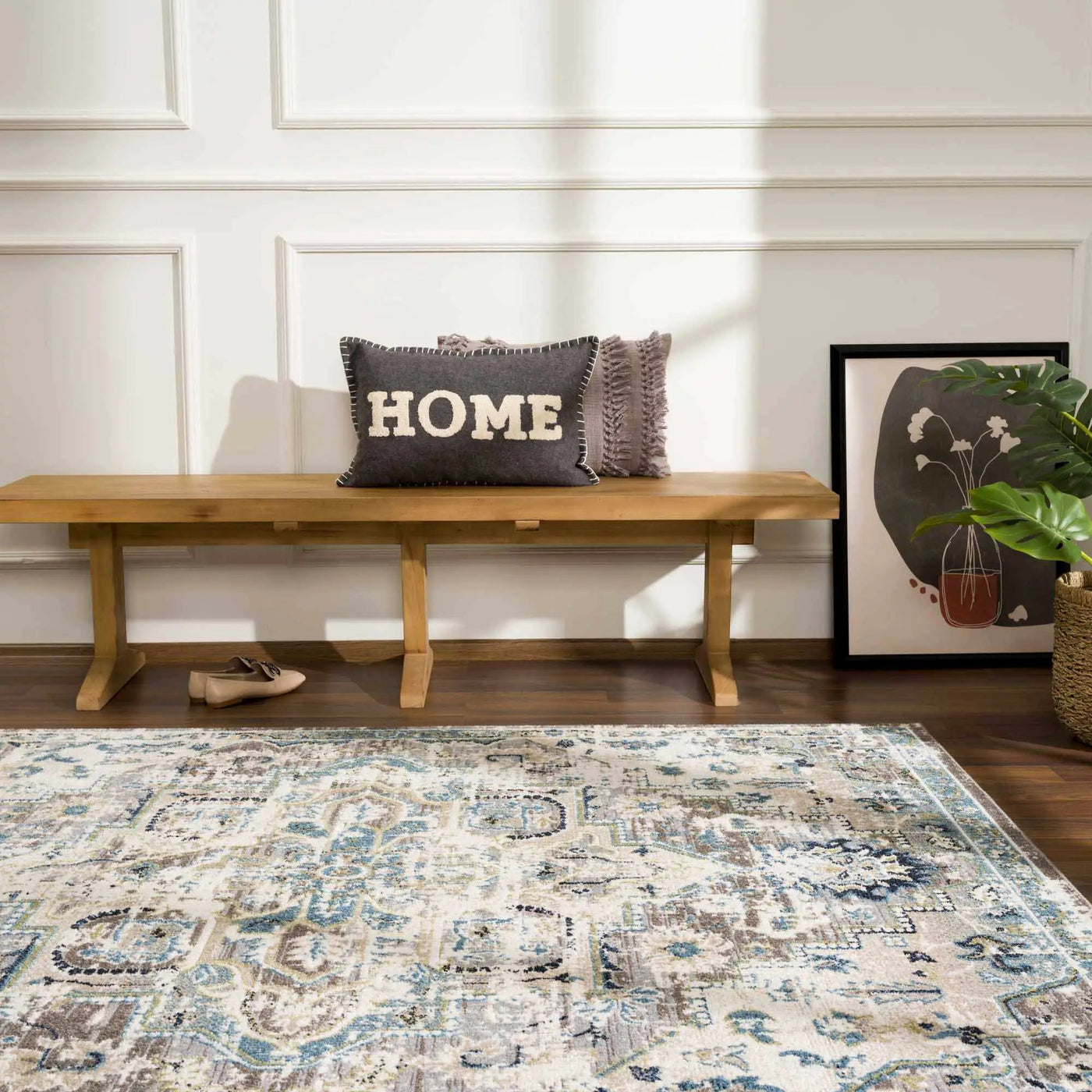 Cabacungan Gray & Blue Washable Area Rug by Boutique Rugs