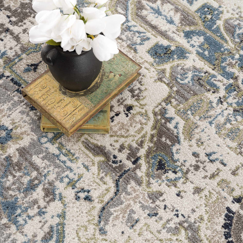 Cabacungan Gray & Blue Washable Area Rug by Boutique Rugs