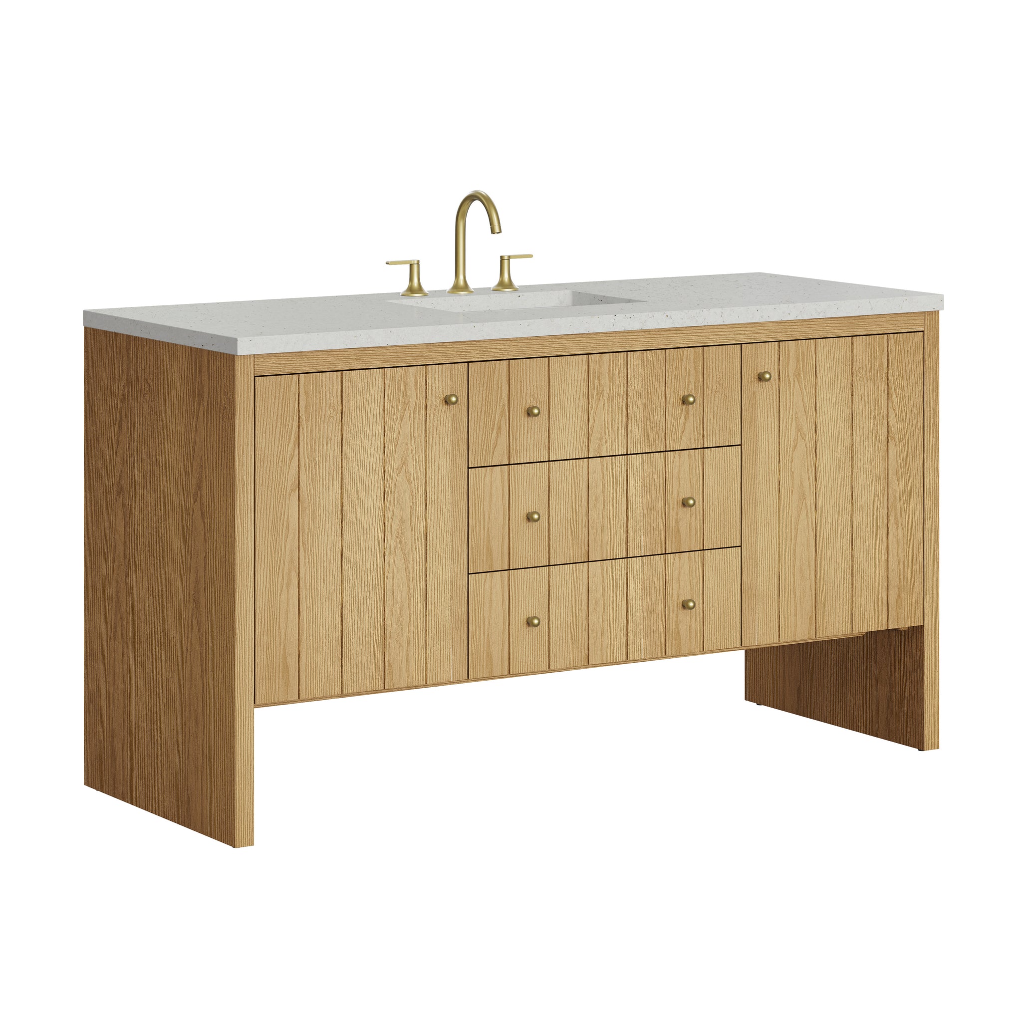 James Martin Hudson 60" Single Bathroom Vanity, Light Natural Oak by James Martin