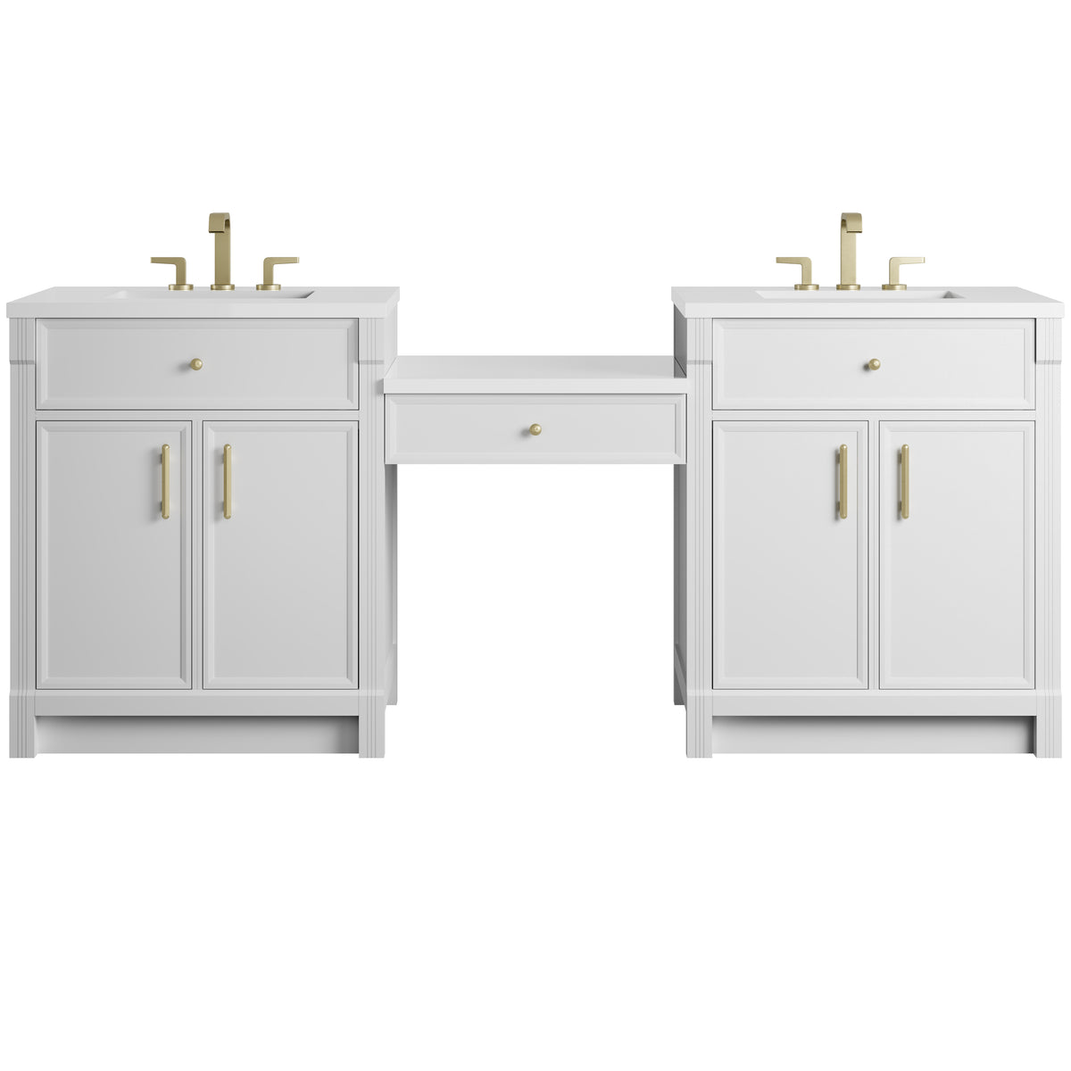 James Martin Bellshire 84" Double Bathroom Vanity, Bright White, view 20