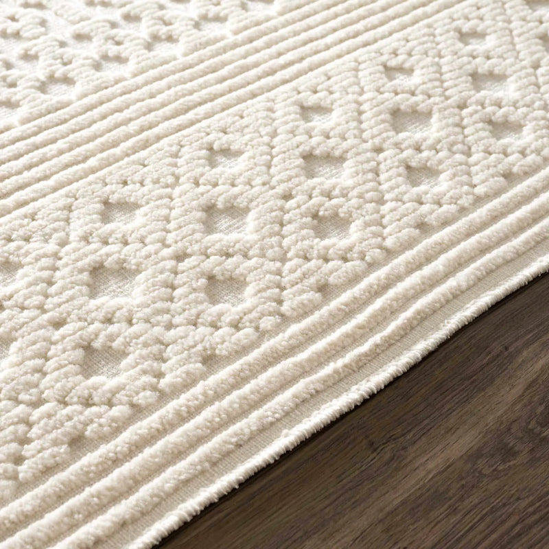 Drago White Washable Area Rug by Boutique Rugs