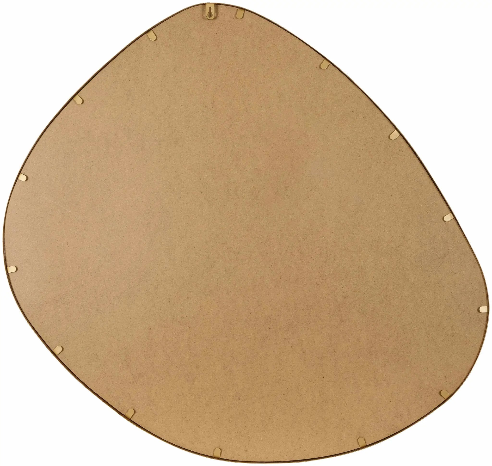Lochovice Gold Distressed Wood Mirror by Boutique Rugs