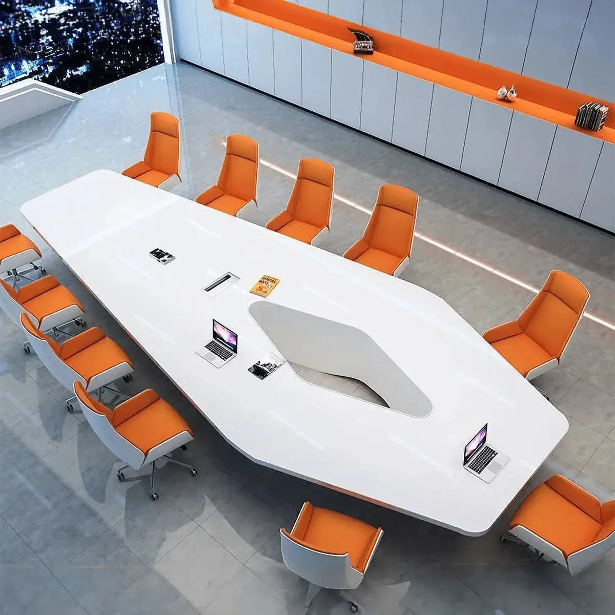 Vertix · Conference Room Table, Tapered Hexagon by Arc Grove