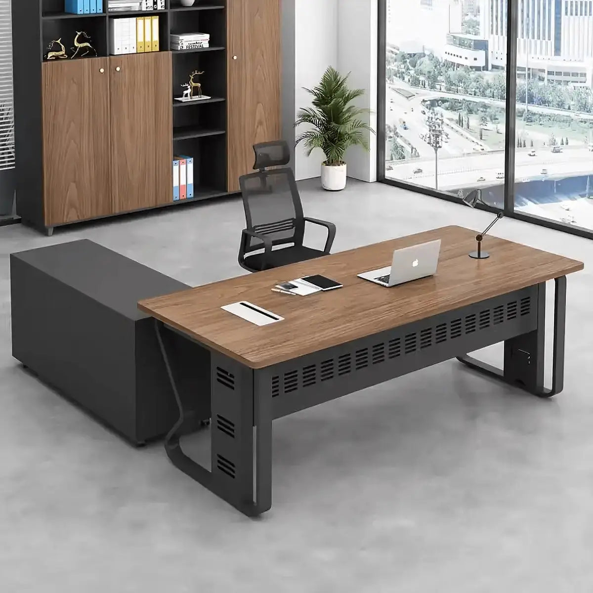 Patton · Executive Desk w/ Mobile Storage by Arc Grove