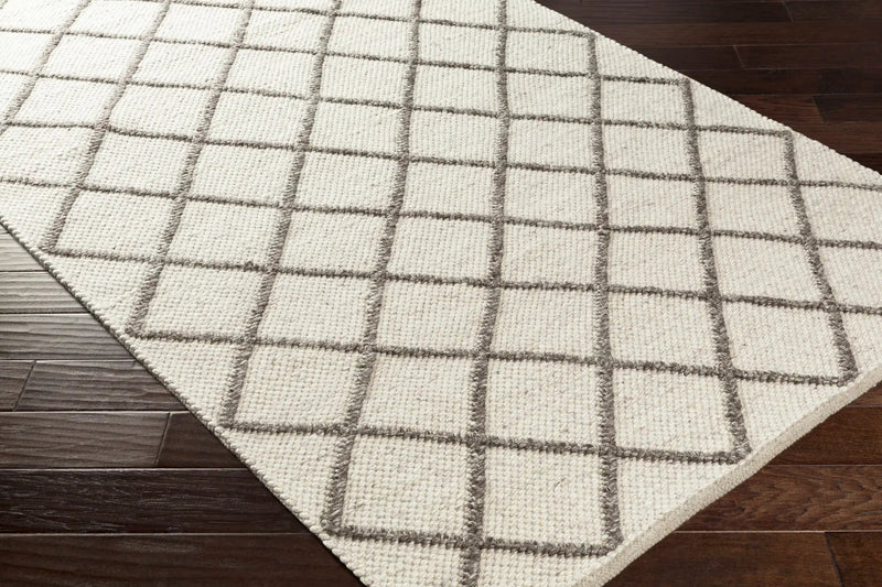 Syosset Cream/Brown Trellis Wool&Viscose Rug - Clearance by Boutique Rugs