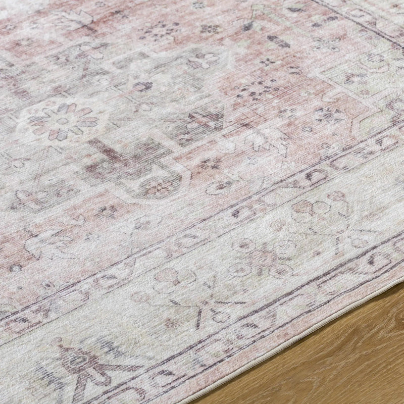 Laran Taupe Distressed Washable Area Rug - Clearance by Boutique Rugs