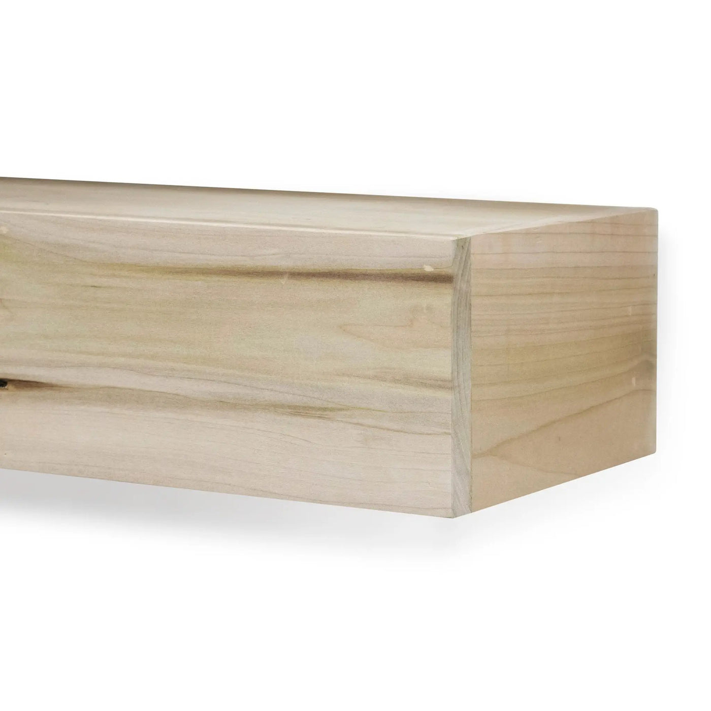 Farmhouse Poplar Wood Floating Fireplace Mantel by Dogberrycollections