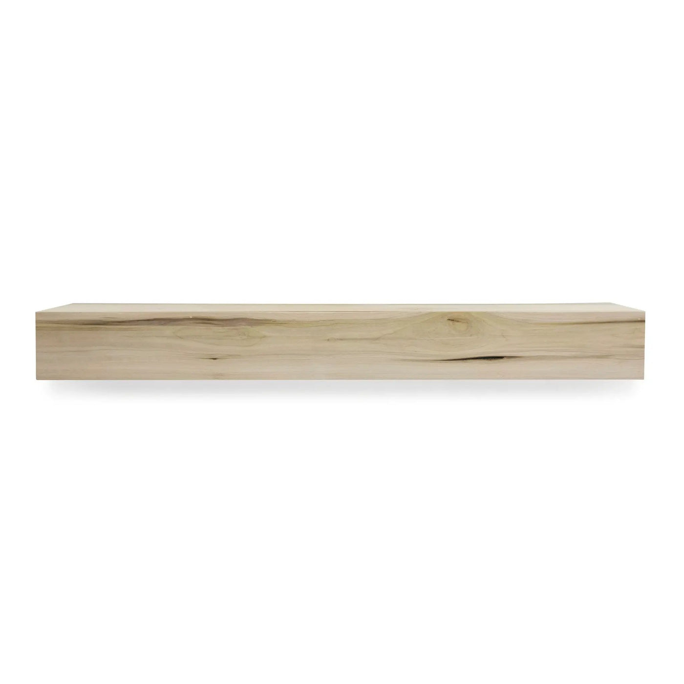 Farmhouse Poplar Wood Floating Fireplace Mantel by Dogberrycollections