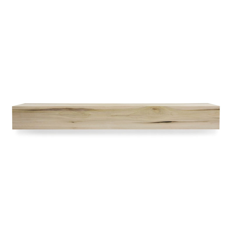 Farmhouse Poplar Wood Floating Fireplace Mantel by Dogberrycollections