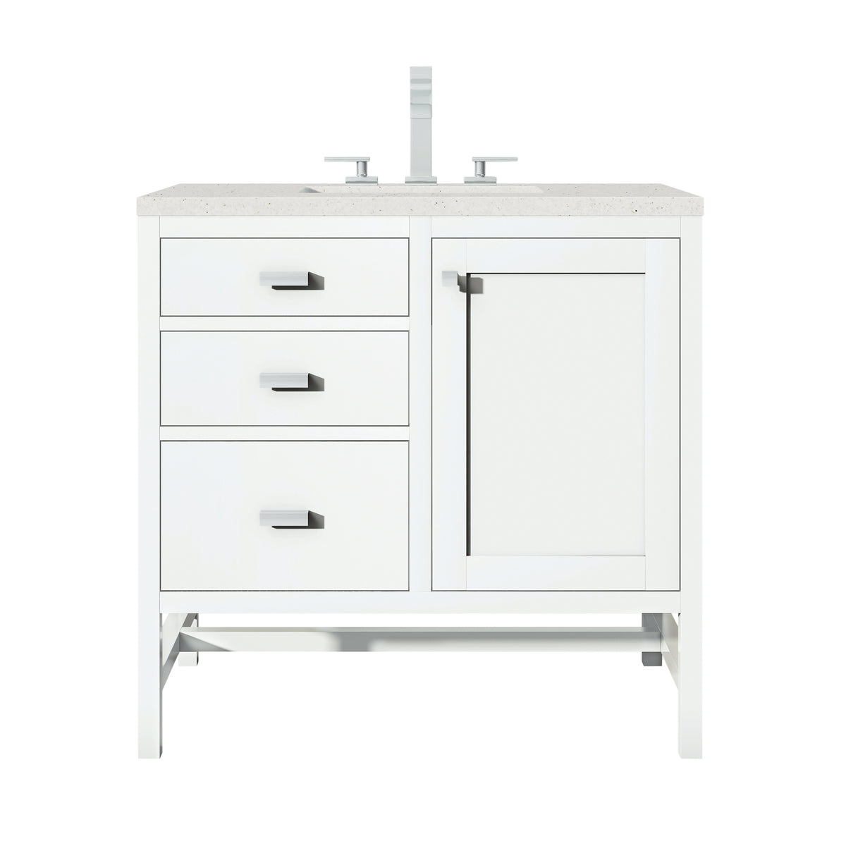 James Martin Addison 36" Single Bathroom Vanity, Glossy White, view 13