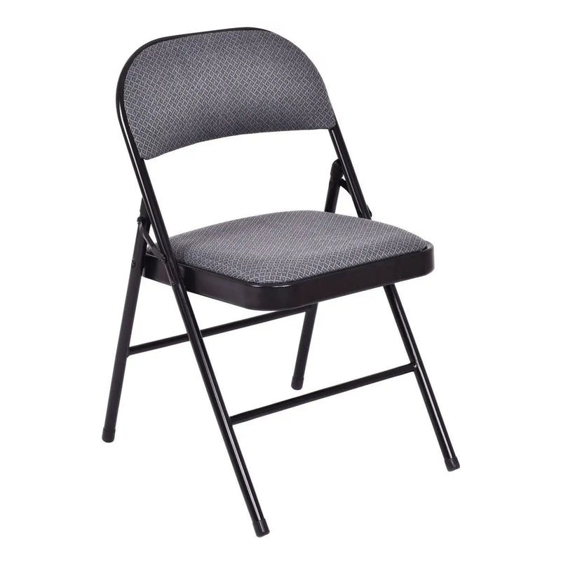 4 Pieces Fabric Upholstered Padded Seat Folding Chairs Seet by DirectDeals