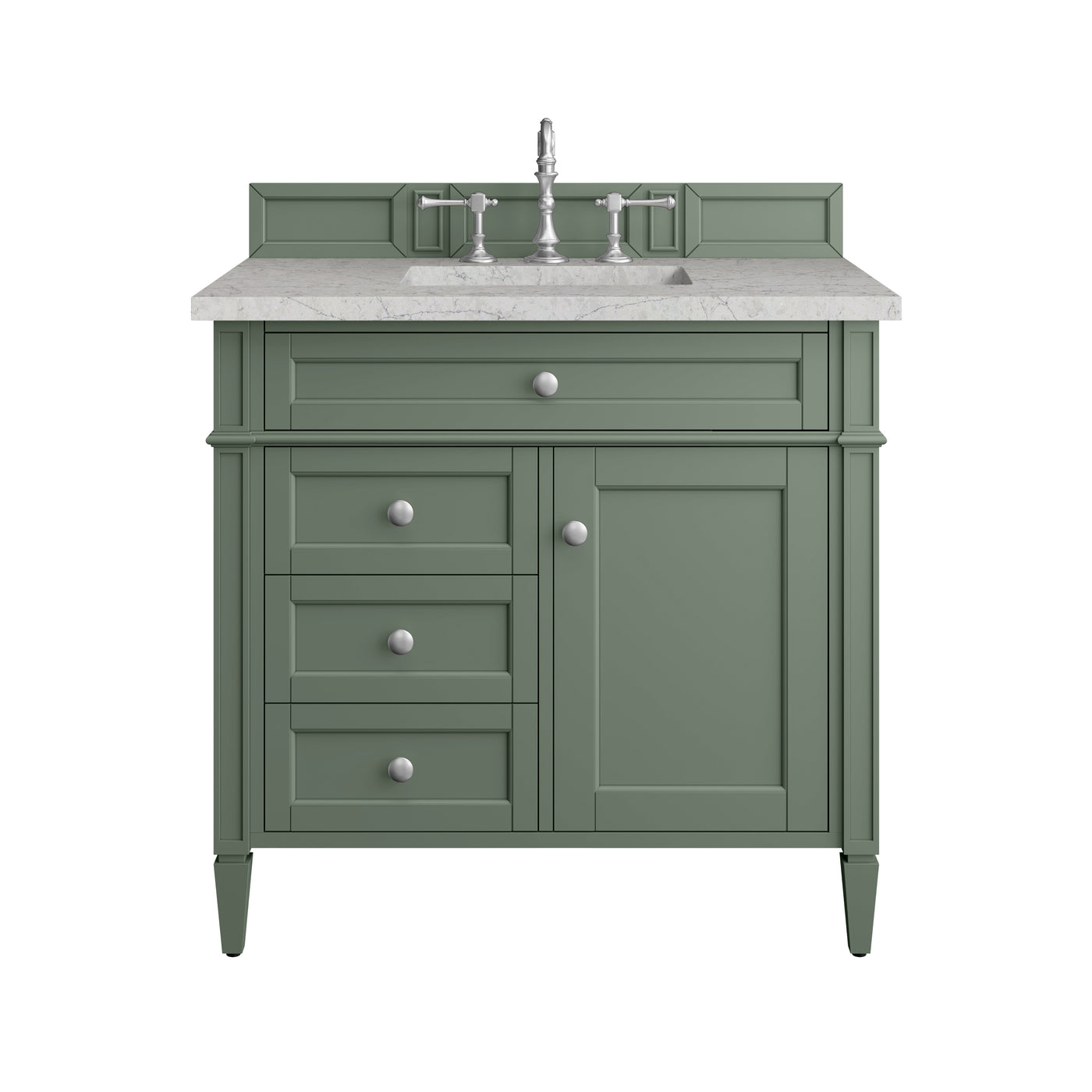 James Martin Brittany 36" Single Bathroom Vanity, Smokey Celadon by James Martin