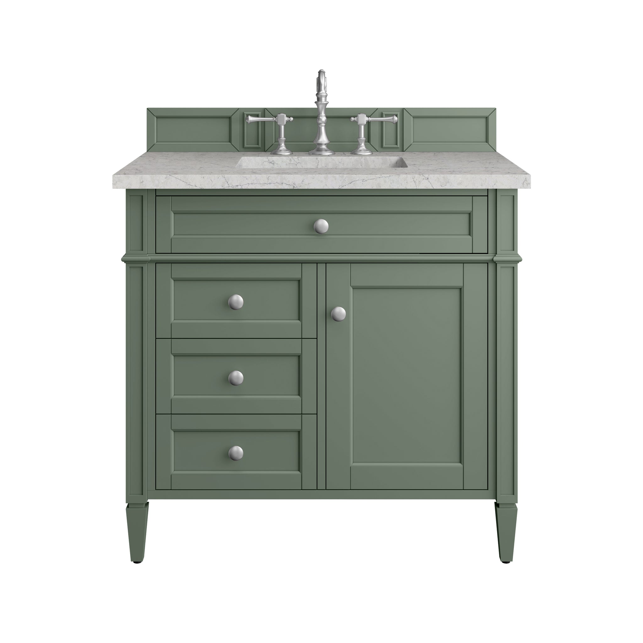 James Martin Brittany 36" Single Bathroom Vanity, Smokey Celadon by James Martin