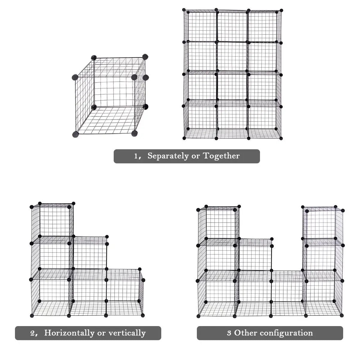 DIY 8 Cube Grid Wire Cube Shelves by DirectDeals