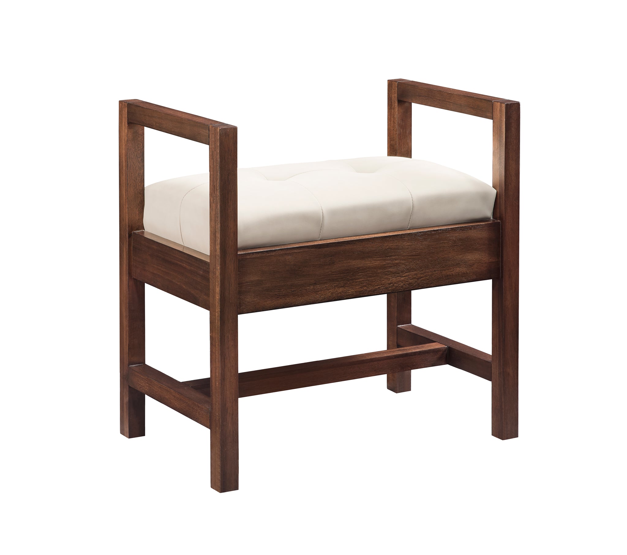 James Martin Addison 24.5" Bench, Mid-Century Acacia by James Martin