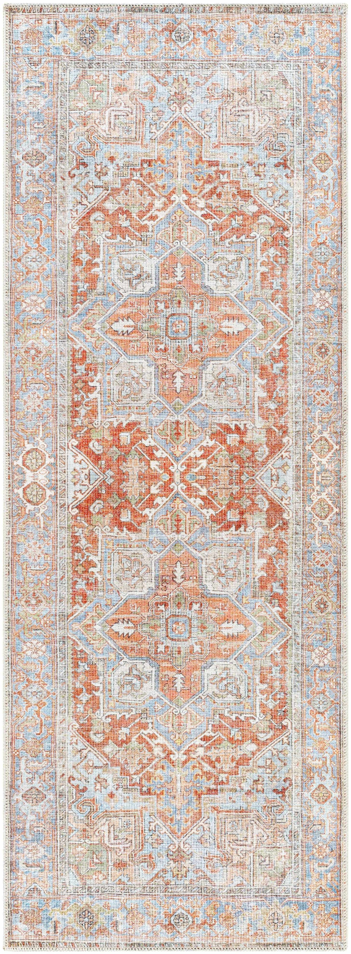 Rust Maayon Washable Rug by Boutique Rugs