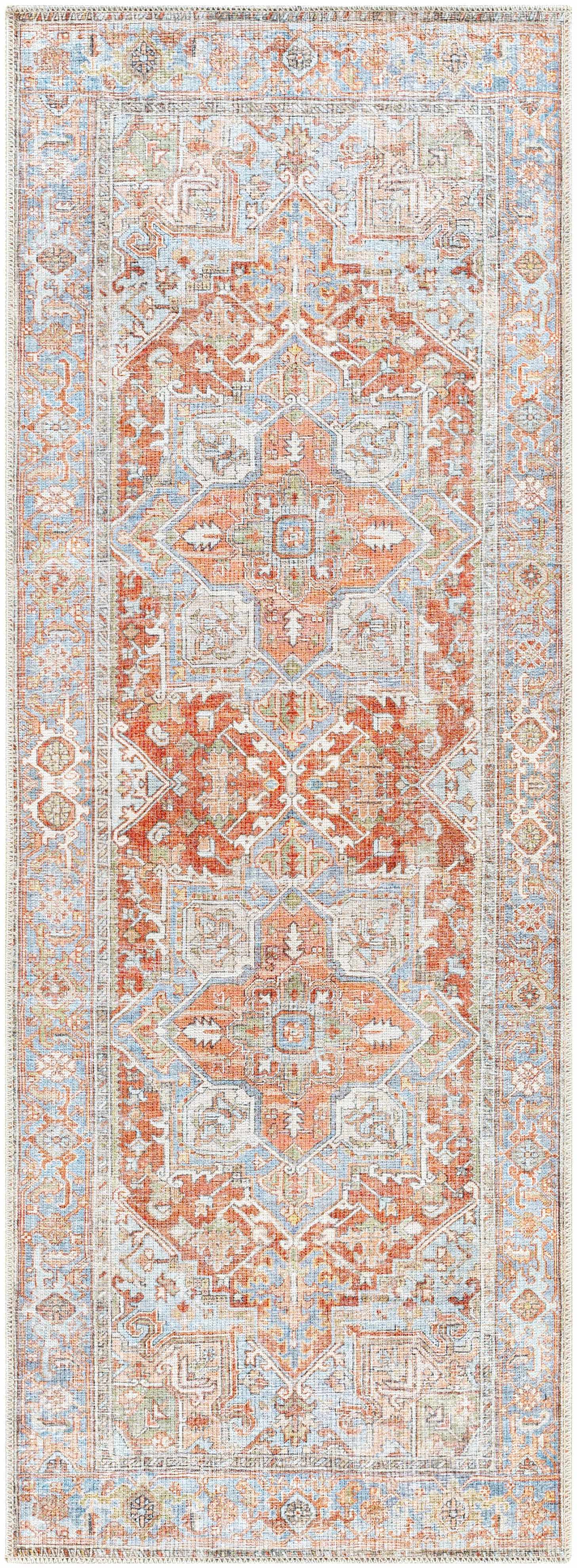 Rust Maayon Washable Rug by Boutique Rugs